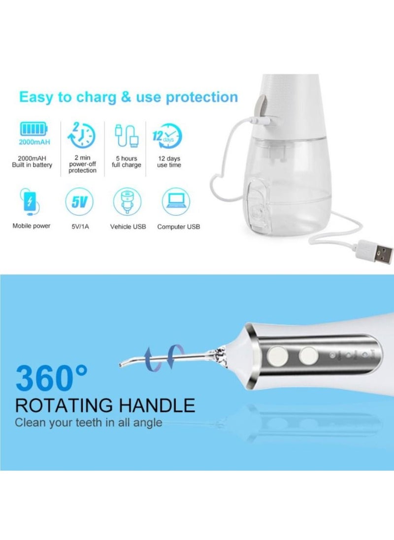 Portable Dental Water Flosser White