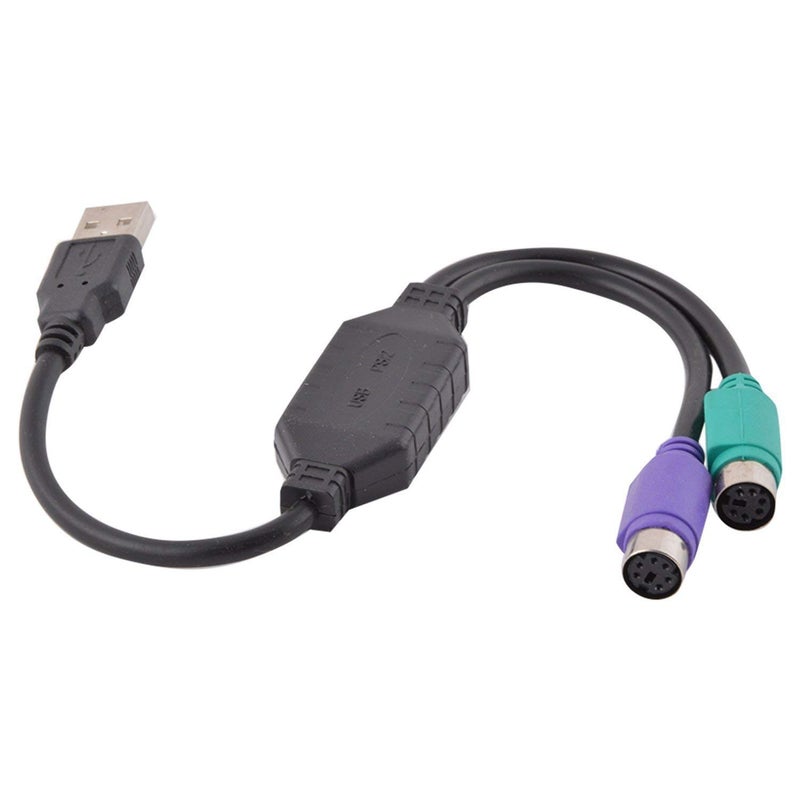 CARE CASE ®USB A Male to 2 x PS2 Female Converter Cable for Keyboard & Mouse - Image 1