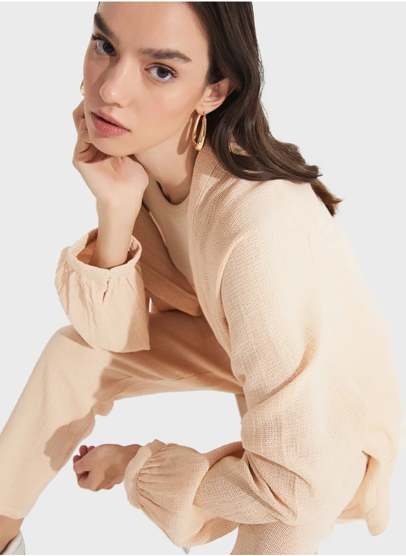 جون Puff Sleeves Kimono