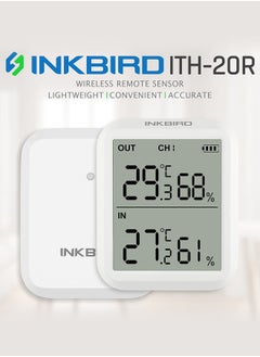 إنك بيرد INKBIRD ITH-20R مقياس حرارة ورطوبة رقمي للداخل والخارج مع مستقبل لاسلكي ومرسل فردي - شاشة عرض دقيقة لدرجة الحرارة والرطوبة (مستقبل واحد ومرسل واحد)  - Image 4