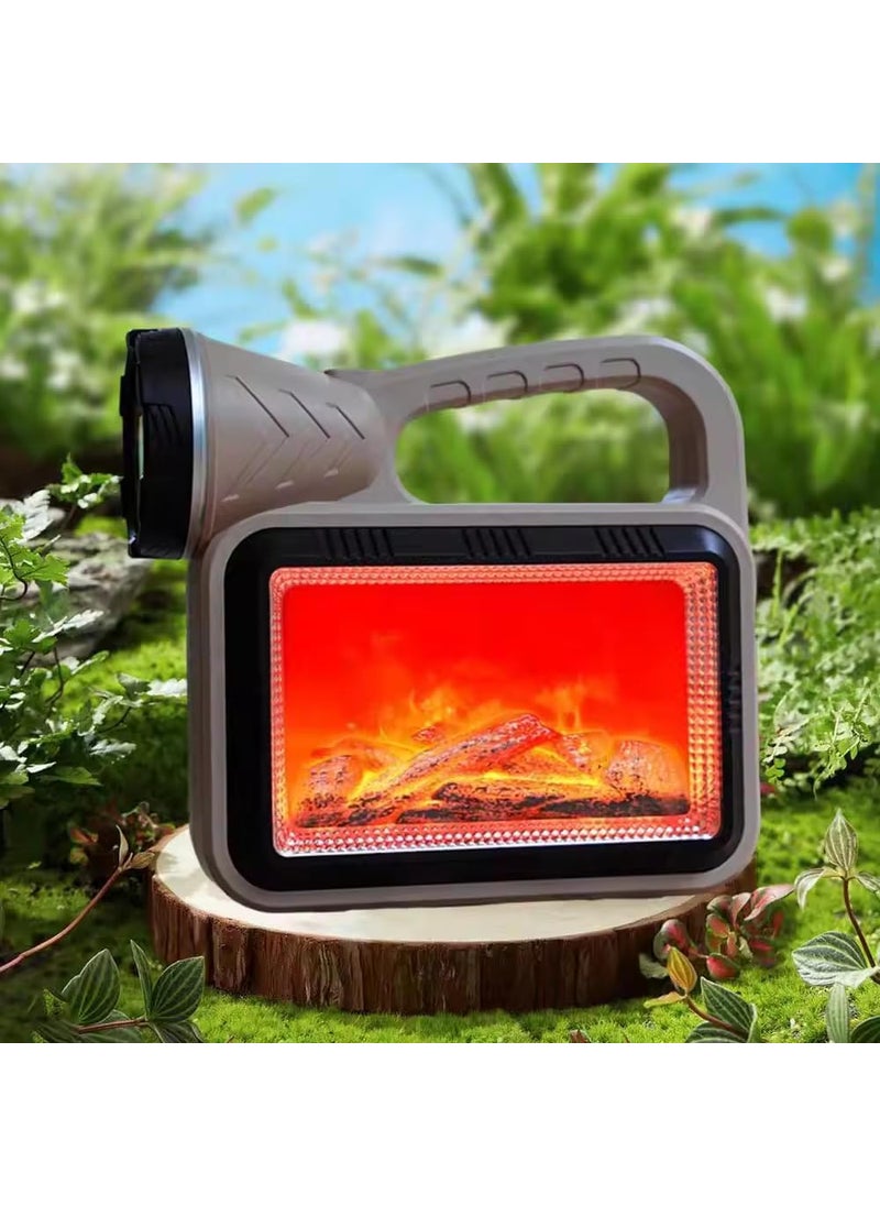 BLURISM BLURISM Multifunctional Solar Portable Light USB Rechargeable LED Flashligh FloodlightSpotlight Handheld Torch for Home Outdoor Camping Fishing Hiking Nightwalk Battery Capacity 2400mAh  - Image 1