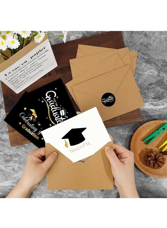 6 Pcs Graduation Card Set, Graduation Gifts with Matching Envelopes Sealing Stickers, Congratulations Card Good Luck Cards Funny Graduations Cards Graduations Gifts - Image 5