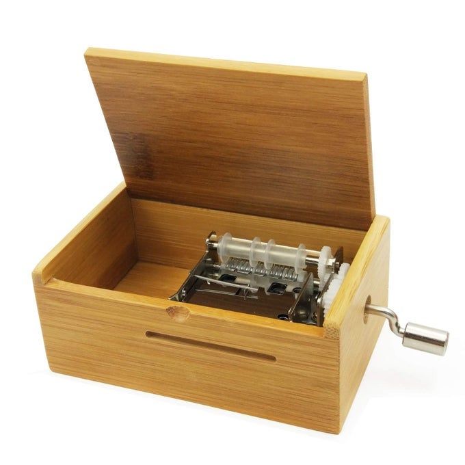 Music Box Movement 15 Note Make You Own Song with Tool Kit with Bamboo Box