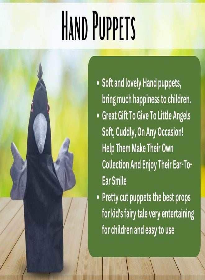 VARUSH Wild Domestic Animals & Birds Storytelling Hand Puppets Rabbit & Tortoise | Hand Puppet for Babies | Hand Puppets for Kid's Learning Playing/Gift for Kids | Puppet Toy (Crow&Parrot) - Image 3