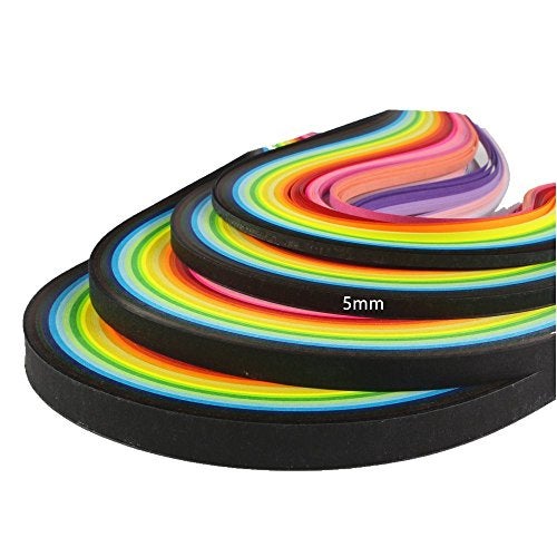ODETOJOY Quilling Paper Strips 5mm 26 Colors 260 Strips Set DIY Origami Paper Quilling Art Length 39cm - Image 1
