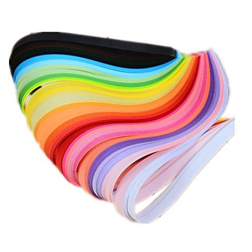 ODETOJOY Quilling Paper Strips 5mm 26 Colors 260 Strips Set DIY Origami Paper Quilling Art Length 39cm - Image 3
