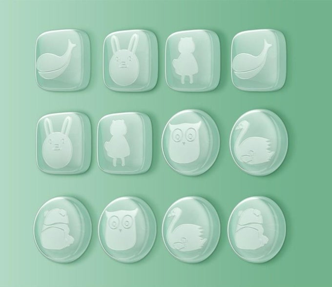DOOR HANDLE BUMPER SELFADHESIVE ANIMAL WALL PROTECTOR DOOR KNOB WALL SHIELD RUBBER BUFFER CRASH PADS DOOR STOPPERS FOR FURNITURE GLASS TABLE RANDOM PATTERN PACK OF 12