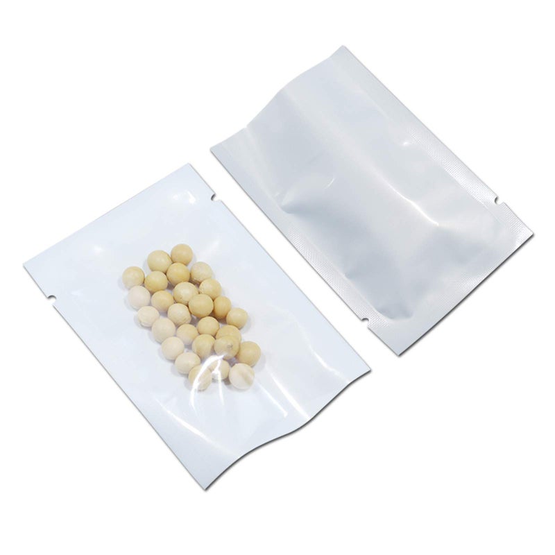 PABCK PABCK 300 Pcs 24x35 inch Usable Size 2x31 inch White Front Clear Open Top 28mil Plastic Heat Seal Bags Vacuum Sealable Pouch Bag for Food Storage Packets Mini Packaging with Tear Notches 