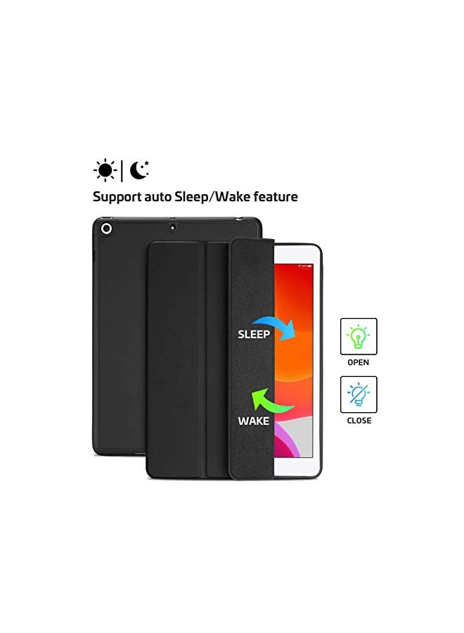 Procases Ipad 10.2 9Th Gen 2021 / 10.2 8Th Gen 2020 / 7Th Generation 2019 With Pencil Holder, Flexible Soft Tpu Back Cover Ultra Slim Lightweight Stand Protective Case For Apple Ipad 9/8/7 -Black - Image 5