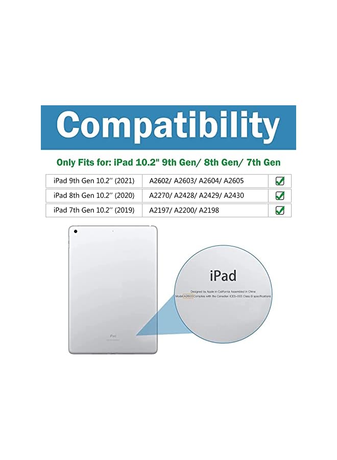 Procases Ipad 10.2 9Th Gen 2021 / 10.2 8Th Gen 2020 / 7Th Generation 2019 With Pencil Holder, Flexible Soft Tpu Back Cover Ultra Slim Lightweight Stand Protective Case For Apple Ipad 9/8/7 -Black - Image 2