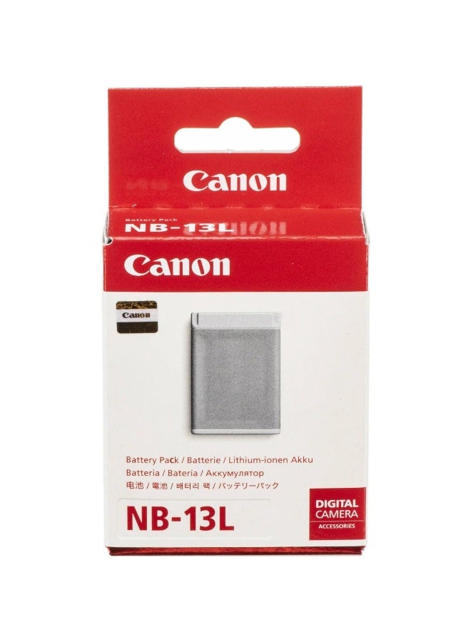 Canon NB-13L Original Lithium-Ion Battery  Pack for PowerShot G7 X / G7 X Mark II / G7 X Mark III / G5 X / G5 X Mark II / G9 X / G9 X Mark II / G1 X Mark III / SX720 HS / SX730 HS / SX740 HS / SX620 HS – Grey - Image 1
