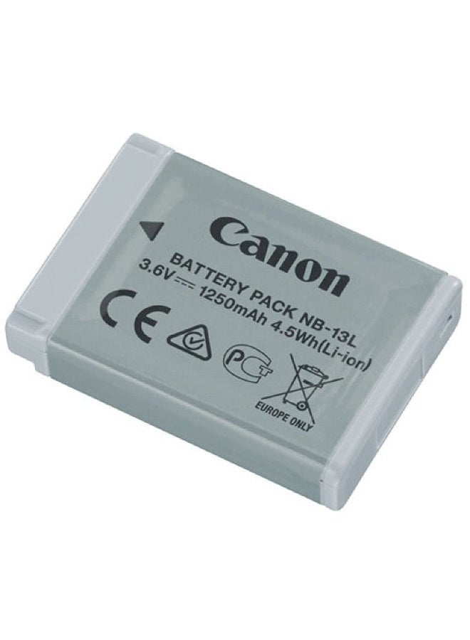 Canon NB-13L Original Lithium-Ion Battery  Pack for PowerShot G7 X / G7 X Mark II / G7 X Mark III / G5 X / G5 X Mark II / G9 X / G9 X Mark II / G1 X Mark III / SX720 HS / SX730 HS / SX740 HS / SX620 HS – Grey - Image 2
