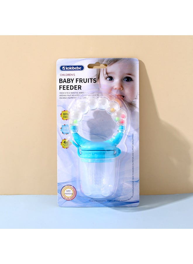 Hot Bell Bite Bag Multi-color Bite Fruit Soothing Pacifier Food Supplement Rattle Fruit Soothing Bite Music