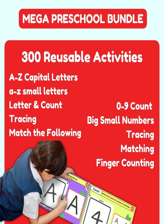 Nori Pre K Interactive Worksheets for nursery kids ages 3-4 years - Mega Bundle of Alphabet, Numbers, Colors & Shapes -6 Smart Nori books, 300 Gamified preschool learning activities. Works with Iphone & Ipad - Image 2