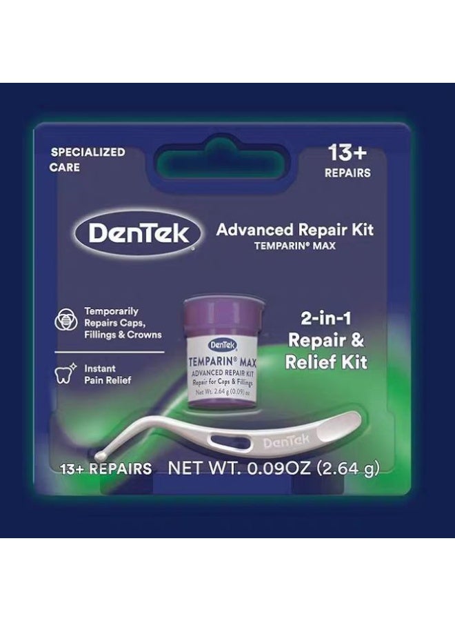 دينتك DenTek Temparin Max Lost Filling and Loose Cap Repair Kit | One Step Formula | 13+ Repairs | 0.09 Ounces | - Image 2