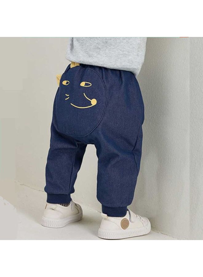 Generic Bala Children's Clothing Baby Spring And Autumn Baby PP Pants Pants Boys Sports Pants Girls Casual Pants Not Fleece-lined-Color:Pp Blue-Size:80cm  - Image 5