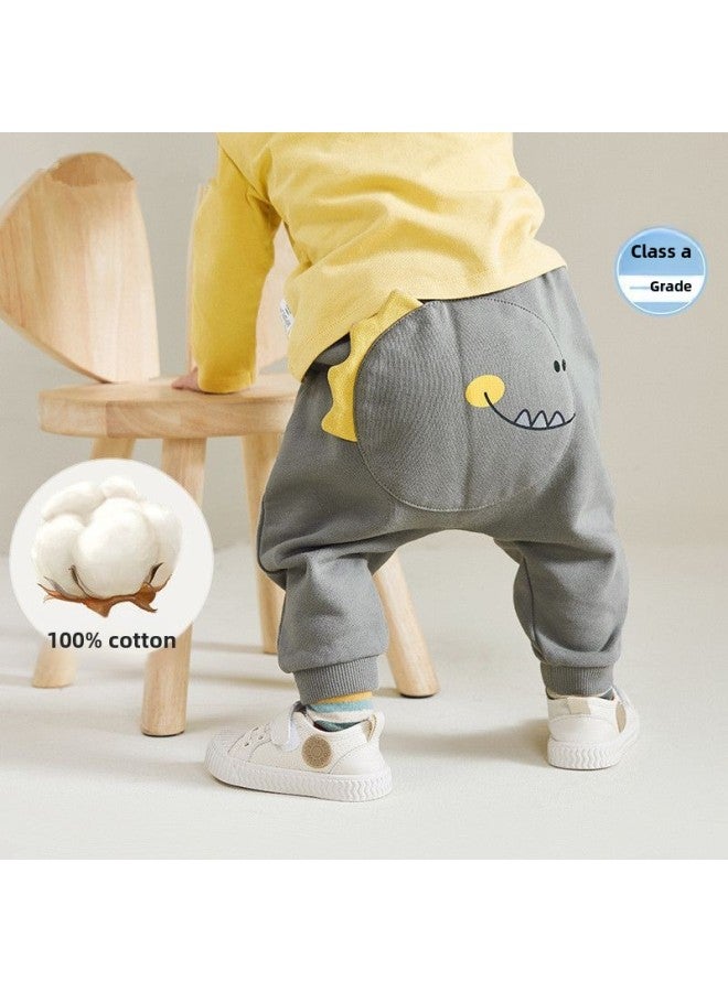 Generic Bala Children's Clothing Baby Spring And Autumn Baby PP Pants Pants Boys Sports Pants Girls Casual Pants Not Fleece-lined-Color:Pp Blue-Size:80cm  - Image 2