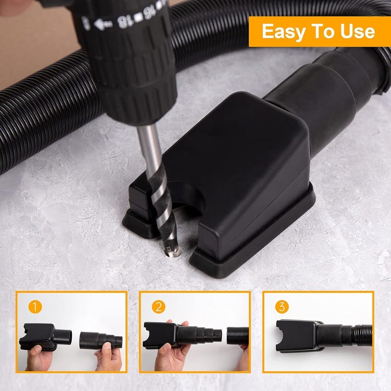 SEVIA Sevia Dust Extraction Tool Vacuum Attachment Dust Collector Cleaner Quick Remove Woodworking Dust Debris from Drill Hole  - Image 2