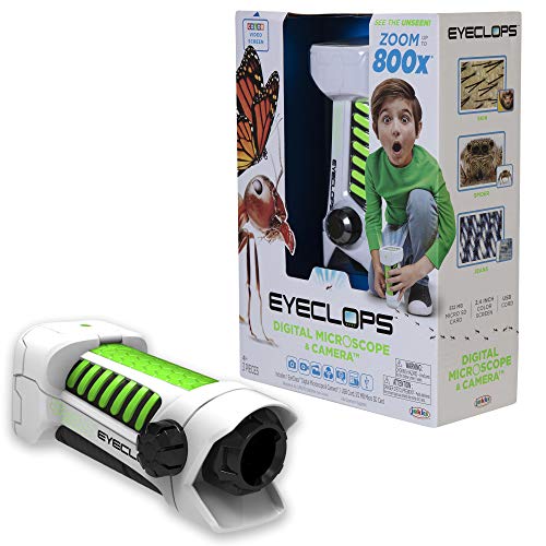 Eyeclops ميكروسكوب وكاميرا ديجيتال EyeClops مع شاشة ملونة مدمجة - تكبير 800X - لاسلكي - للاستخدام في الداخل والخارج - التقاط الصور والفيديو - تحميل إلى ويندوز PC وماك - STEM - Image 2
