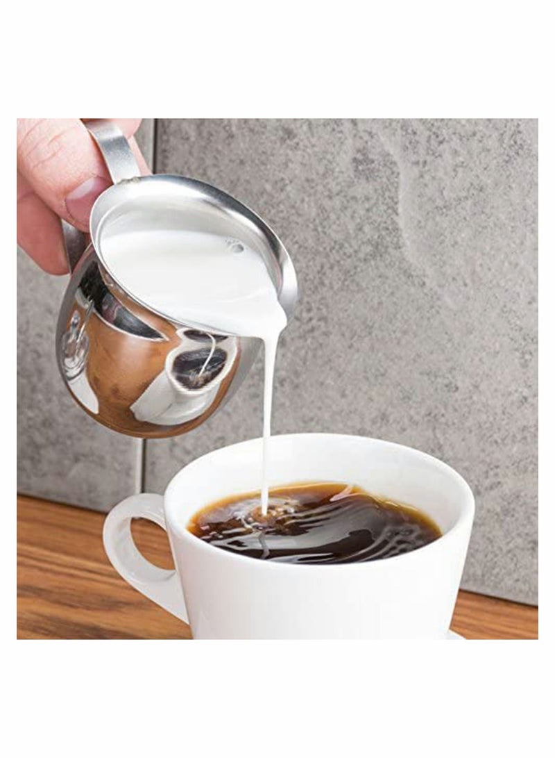 واي آند دي 5 Ounce Stainless Steel Small Bell-Shaped Milk Frothing Pitcher Creamer Jug for Barista Cappuccino Espresso Coffee  - Image 2