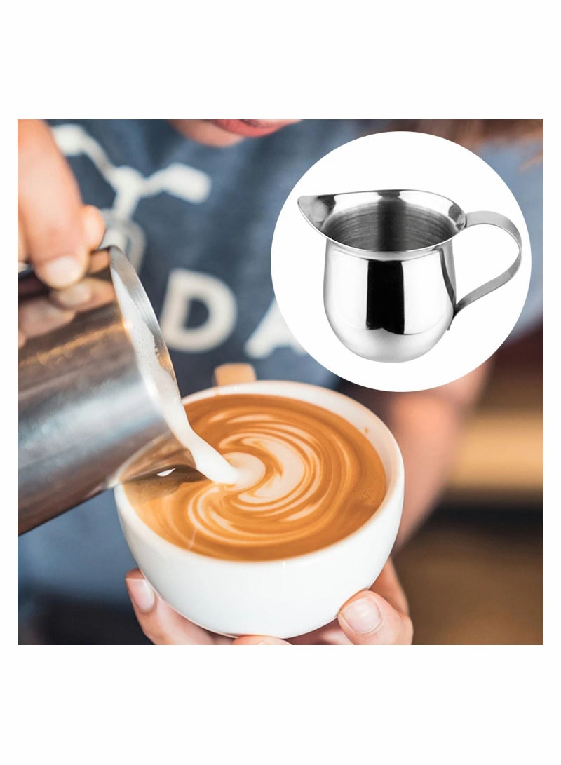 واي آند دي 5 Ounce Stainless Steel Small Bell-Shaped Milk Frothing Pitcher Creamer Jug for Barista Cappuccino Espresso Coffee  - Image 3