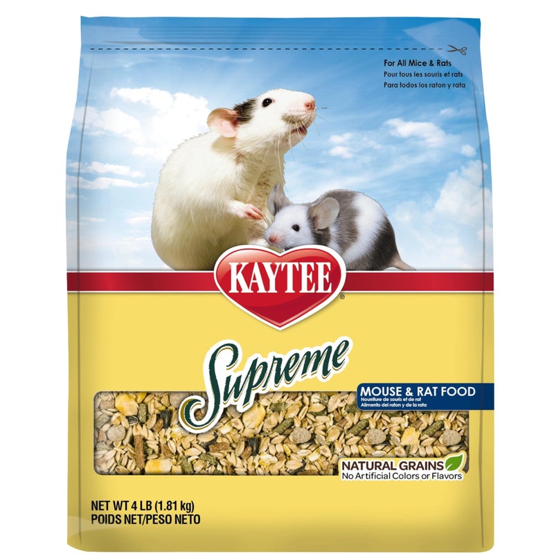 Kaytee Supreme Pet Mouse and Rat Food, 4 lb - Image 1