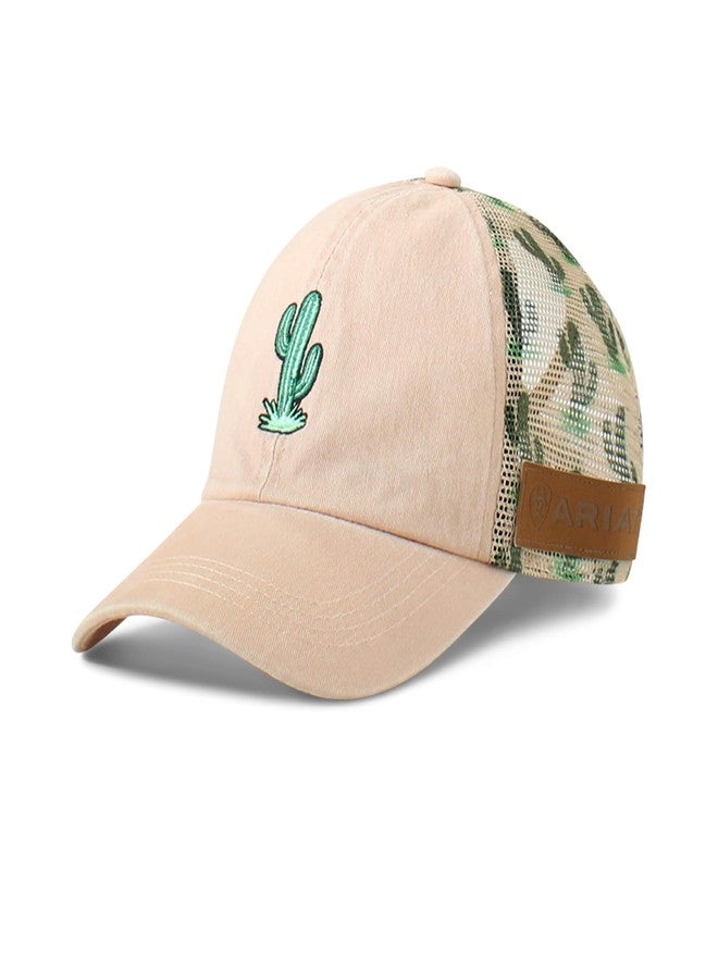 ARIAT Women's Pink Cactus Cap - Image 1