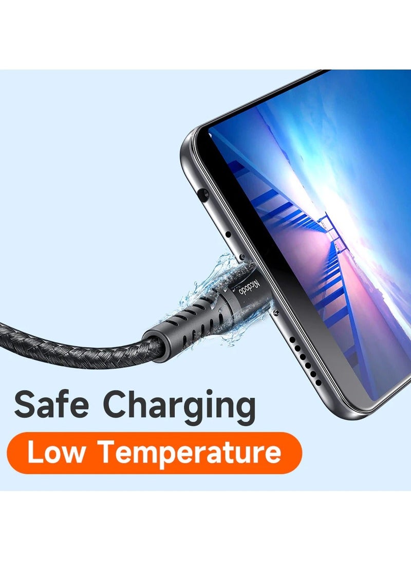 مكدودو Charging Cable CA-2281 Micro USB Data 3A - 1m - Black - Image 4