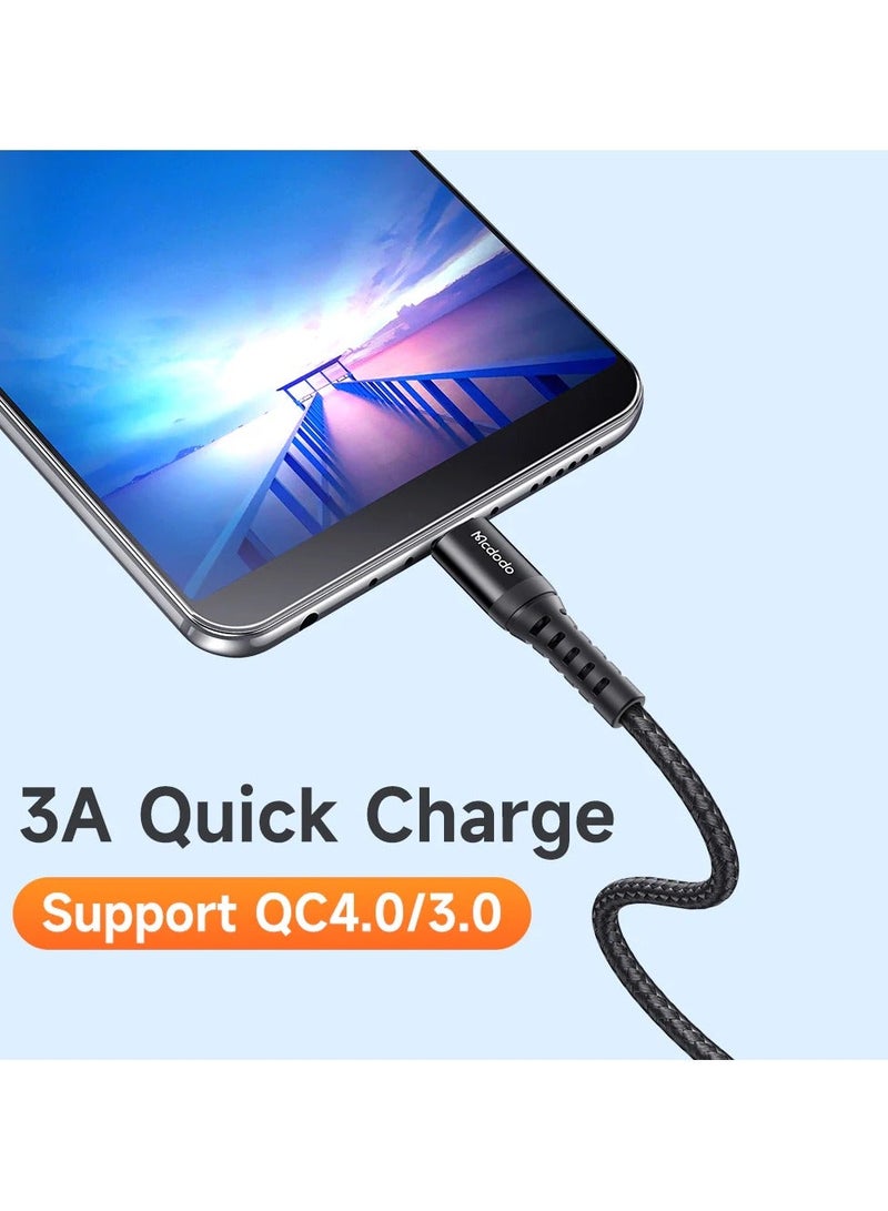 مكدودو Charging Cable CA-2281 Micro USB Data 3A - 1m - Black - Image 2