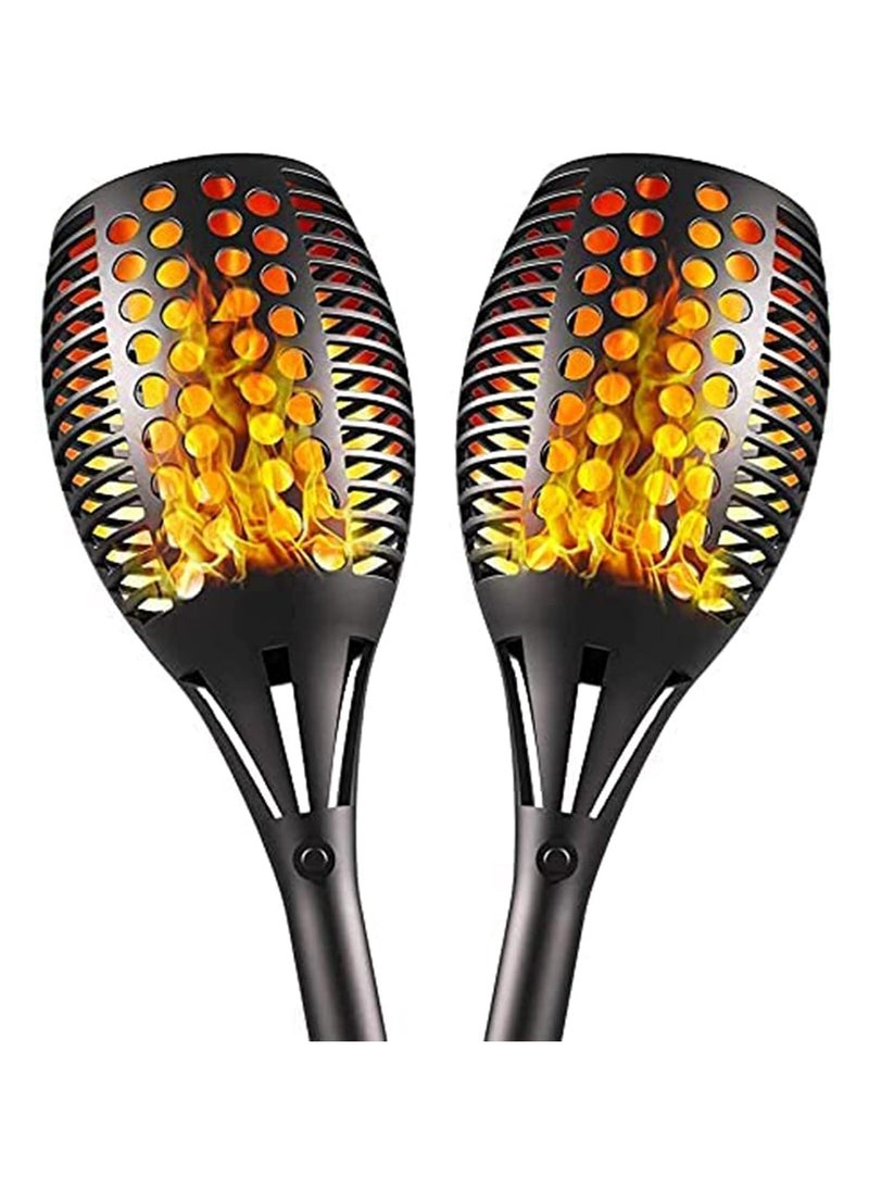 DubaiGallery Solar Lights Upgraded Camping Light 51.5CM Waterproof Flickering Flames 33 LED Torches Lights Outdoor Solar Landscape Decoration Lighting Auto On/Off Pathway Lights For Garden Patio Yard  - Image 2