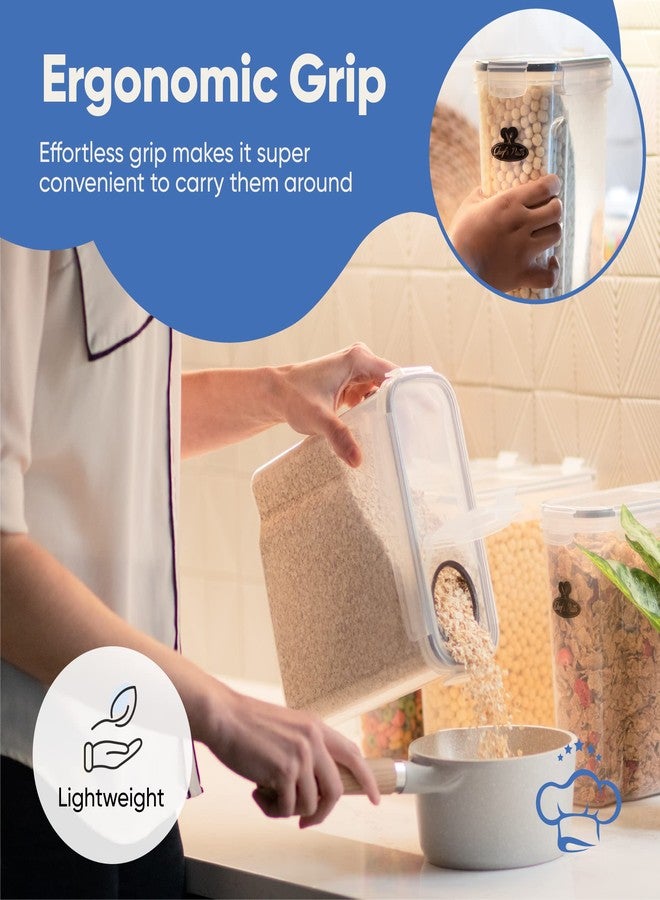 Chef's Path Set of Storage Box - Lunch Box, 8 Labels, Set of Spoons and Marker, Flour Box - BPA-Free Plastic Box (4 L) (4) - Image 5