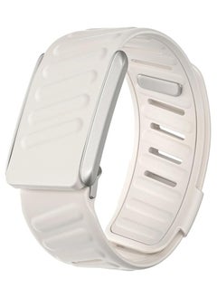 SPECTON specton Comfort Durable Silicone Wristband Compatible with WHOOP 4.0 Band, Soft Silicone Sports Loop Strap for Men & Women, with U Shaped Connector - white  - Image 1