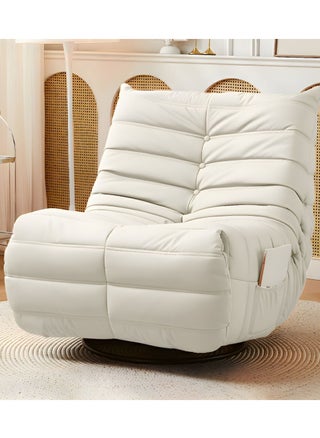 Swivel Recliner Chair, 360° Oversized Rocker Recliner Chair, Manual Lazy Boy Recliner Chair Nusery Glider, Extra Wide Rocking Recliner Chairs for Adults Single Sofa White - pzsku/Z6925BA3B9F784C82FBCEZ/45/_/1731129097/c2e3a9fe-8cd1-4cdd-a6a0-8191695b4cbc
