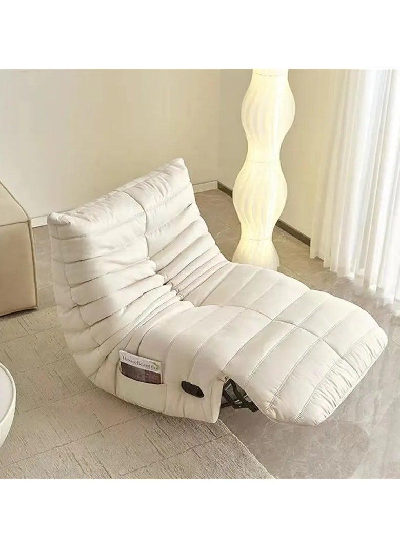 Swivel Recliner Chair, 360° Oversized Rocker Recliner Chair, Manual Lazy Boy Recliner Chair Nusery Glider, Extra Wide Rocking Recliner Chairs for Adults Single Sofa White