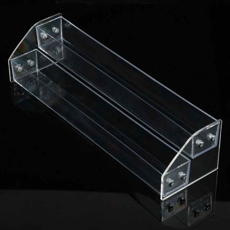 Black Nail Polish Rack: High-Grade Acrylic, Ladder Layer Design - Easy Self-Install Nail Polish Organizer for Home Salon Nail Art Display & Storage - Image 2