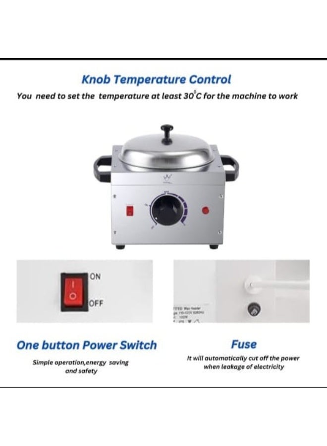 كونسونج بيوتي سخان شمع احترافي لإزالة الشعر من كونسونغ، وعاء واحد، هيكل معدني، تحكم في درجة الحرارة 500 سم مكعب - Image 3
