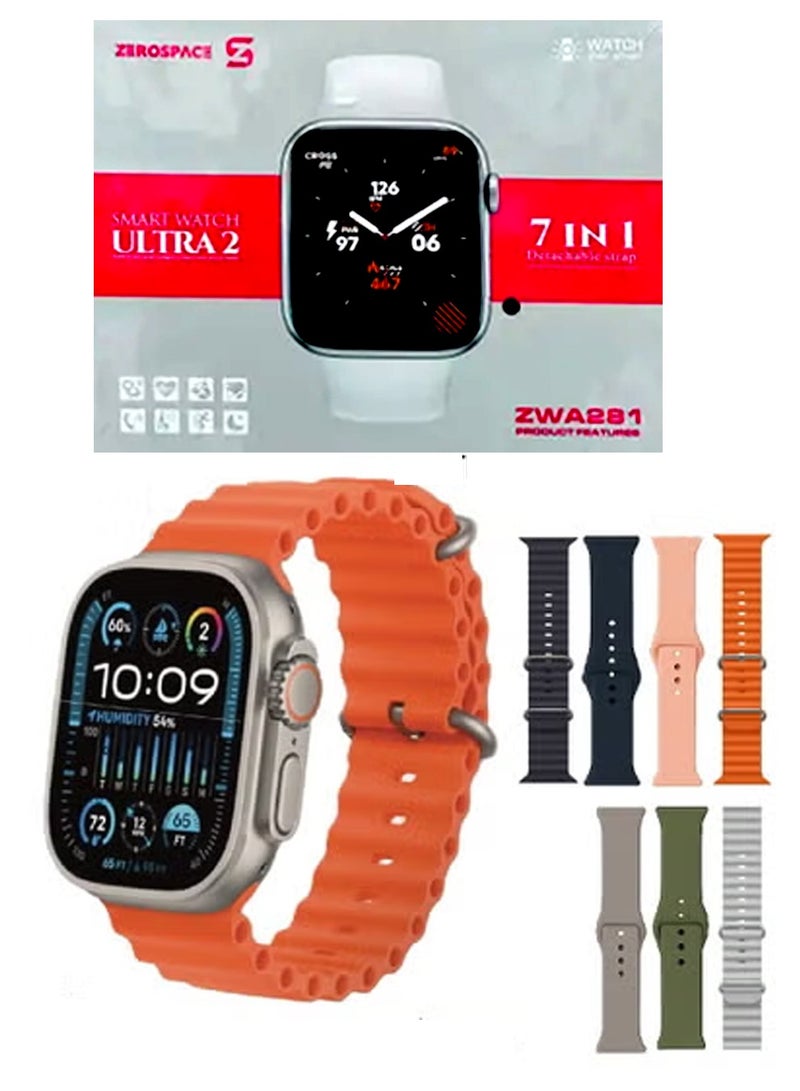 زيروسبيس ساعة ذكية الترا 2 7 في 1 مع حزام قابل للفصل - Image 1