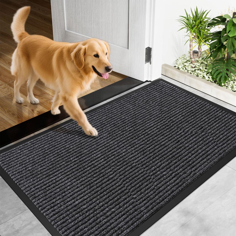 Futurwit Front Door Mat, 48" x 36" Heavy Duty Indoor Outdoor Doormat, Non-Slip, Rubber Backing Low Profile, Welcome Commercial Door Mats for Entryway - Image 2