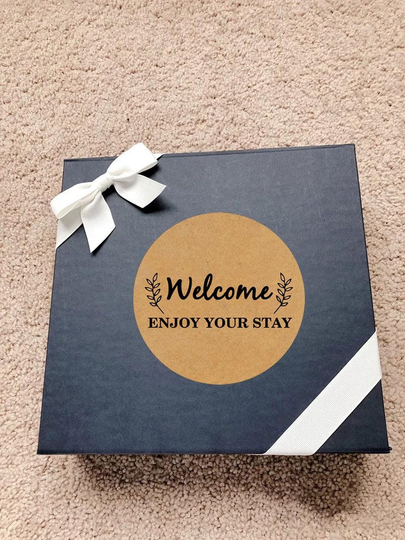 Besttile 500 PCS Welcome Hotel Guest Kraft Paper Stickers Welcome Enjoy Your Stay Stickers Hotel Key Card Envelope Seals for Welcoming Guests and Decorating - Image 4