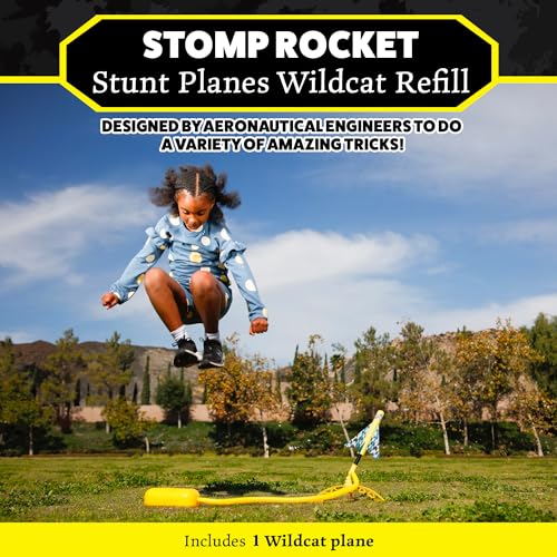 Stomp Rocket Stunt Airplane Refill Wildcat Plane Launcher Toy for Kids Airplane Toy Soars Over 100 Feet Fun Outdoor Toys Gift for Boys or Girls - Image 5