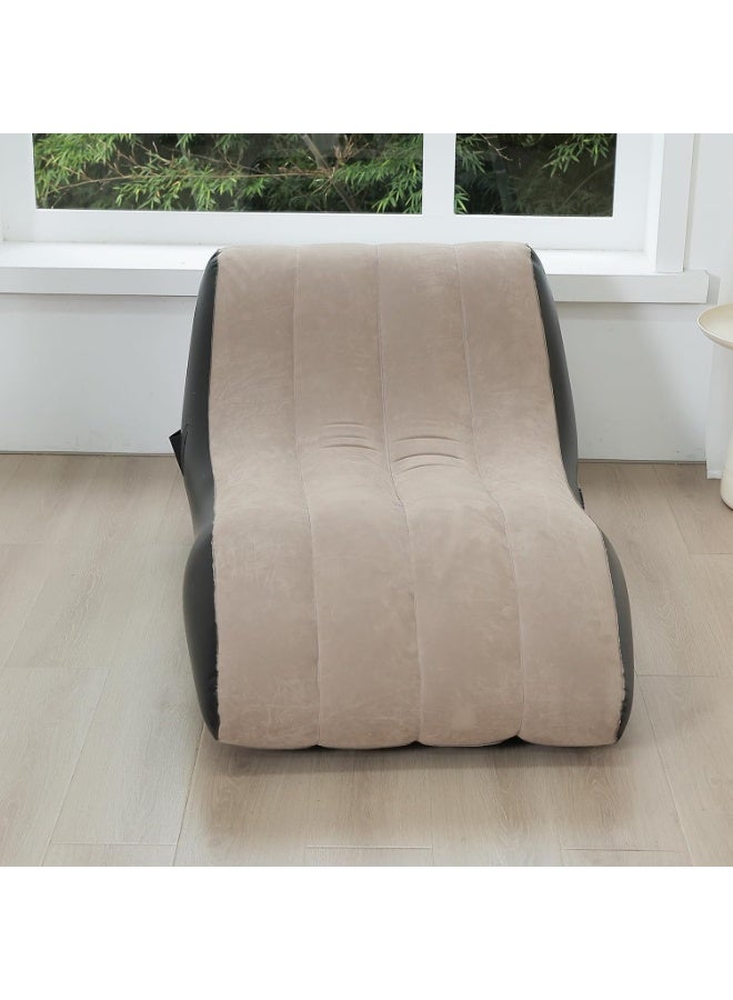 لاكوز كرسي استرخاء قابل للنفخ مع مضخة هواء، مناسب لغرفة المعيشة أو غرفة النوم، وللسفر والتخييم والنزهات والشواطئ. - Image 2