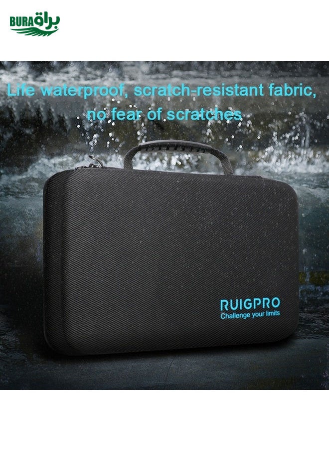 BURAQ RUIGPRO Shockproof Waterproof Portable Case Box for DJI Osmo Action, Size: 33.5cm x 22.7cm x 6.3cm(Black)  - Image 5