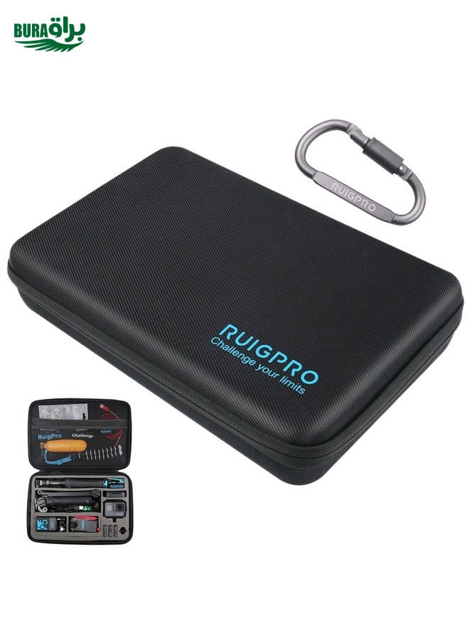 BURAQ RUIGPRO Shockproof Waterproof Portable Case Box for DJI Osmo Action, Size: 33.5cm x 22.7cm x 6.3cm(Black)  - Image 1