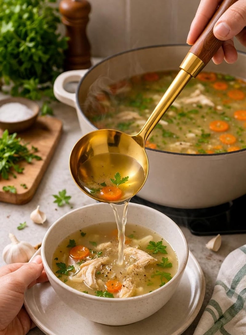 أداة مطبخ من الفولاذ المقاوم للصدأ، مقاومة للحرارة، بمقبض مريح، للقلي والتقديم والطهي، آمنة للغسل في غسالة الأطباق (ملعقة مثقبة) - Image 5