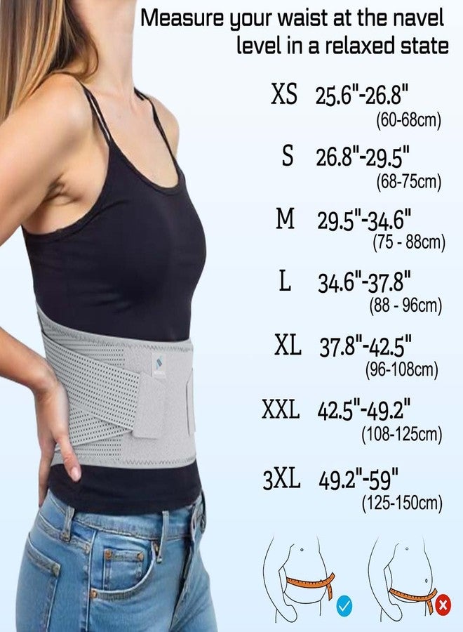 NEENCA Compression Back Brace for Lower Back Pain, Herniated Disc, Lumbar Strain - Breathable Lumbar Support for Work, Lifting, Sciatica, Scoliosis (Gray, Medium) - Image 2