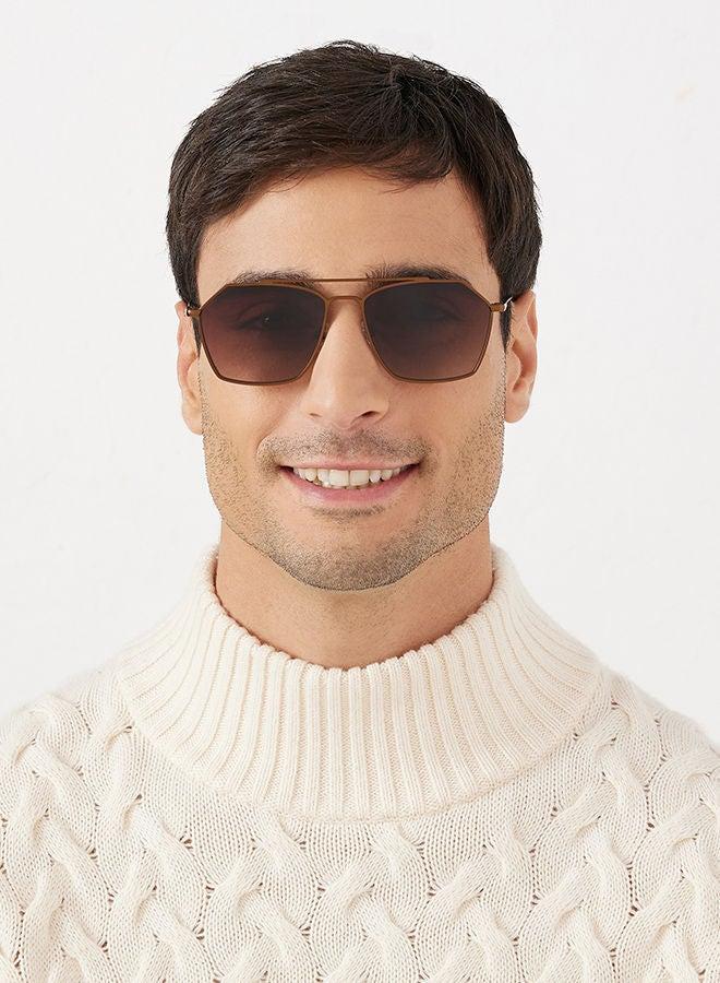 30 سندايز نظارات شمسية فيجارو للرجال، طيار، حماية من الأشعة فوق البنفسجية ، بني - Image 4