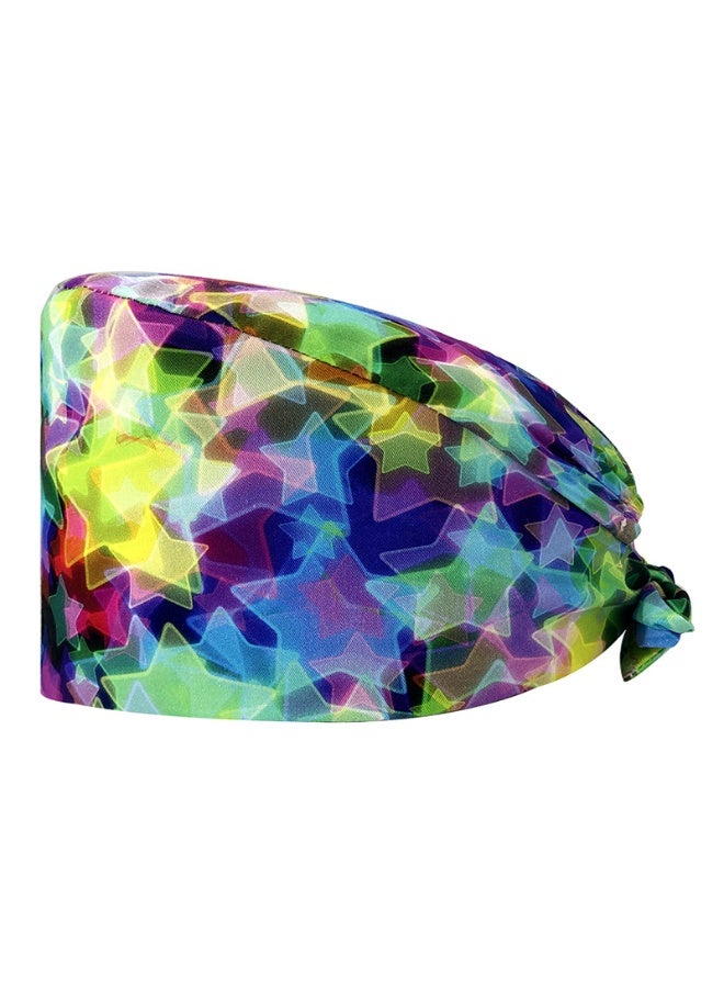 NIBEMINENT Surgical Caps Medical Scrub Hat  Long Hair Dentist Skullcaps Veterinary Hats with Botton Chef Nursing Hats