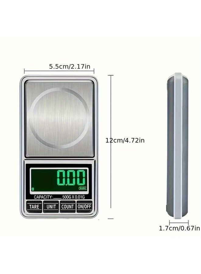 500g 0 01g Mini Pocket Digital Scale Precision Jewelry Balance Gram Weight - Image 3