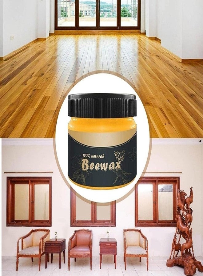 SEINON'S Beeswax Furniture Polish, Natural Traditional Beeswax Wood Polish Shine for Furniture, Wood, Cabinet, Wardrobe for Restoring Back Wood Shine Polish - Image 3