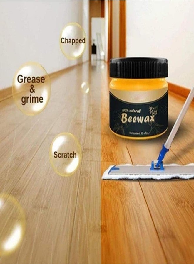 SEINON'S Beeswax Furniture Polish, Natural Traditional Beeswax Wood Polish Shine for Furniture, Wood, Cabinet, Wardrobe for Restoring Back Wood Shine Polish - Image 2
